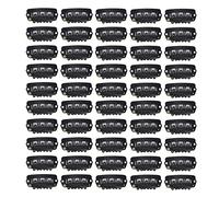50pcs Stainless Steel Wig Clips | 6 Teeth U Shaped Hair Extension Clips | 2.8cm for Wigs/Weaving/Hairpieces | Soft Silicone, No Breakage
