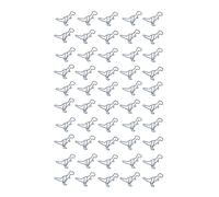 50pcs Strong Clamping Power Cutoon Cartoon Paper Clips Mini Colorful Electroplated Metal Paperclips for Office School Home Organisation Home Scrapbooking Carte Blue (Dinosaure)