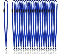 50pcs Tour De Cou Badge Cordon Tour De Cou Porte Badge Cordon, 43cm Bleu Porte Badge Tour De Cou Cordon Pour Badge Cordon De Cou Porte-Badges Porte Badge Tour De Cou Cordon Badge Tour De Cou