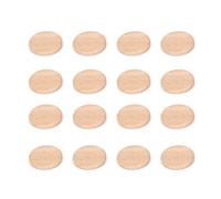 50pcs tranches de bois, rond en bois tranches hêtre puce pas de trou inachevé bricolage fait à la main pour la peinture artisanat écriture décoration Fou (3,8 cm)