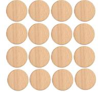 50pcs tranches de bois, rond en bois tranches hêtre puce pas de trou inachevé bricolage fait à la main pour la peinture artisanat écriture décoration Fou (6 cm)