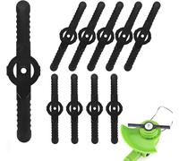 50pcs Trimmer Head Blades Replacement Plastic Lawn Mower Blades Weeding Head Blades for Cordless Lawn Mowers (Black)