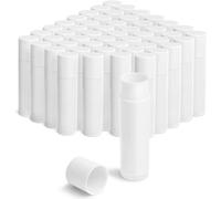 50pcs Tube Baume À Lèvres Vide Tube De Rouge Levre Vide Plastique Translucide Conteneurs De Baume À Lèvres Vide Pour Fabrication Diy De Rouge Baume À Lèvres Cadeau Pour Femm Fille,5g (Blanc)
