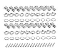 50pcs Twist Lock Stakeners, Metal Turn Button Finders avec des œillets et des vis de montage de goujons, idéal pour les bateaux pêche navires Yachts