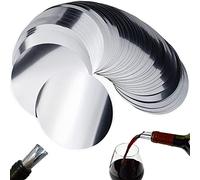 50Pcs Vin Pourer Disque, Verseur De Vin En Aluminium, Anti Goutte Aluminium Foil, Disque Flexible Anti Goutte, Disque De Vin, Feuille De Vin Verseur, Convient Aux Restaurants, Hôtels, Bars, Clubs