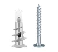 50PCS Vis et Chevilles Métal, Cheville pour Plaques de Plâtre, Chevilles Auto Foreuses, Cheville Placo avec Vis, Cheville Carreau de Platre, pour Les Fixations de Plaques de Plâtre DIY