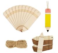 50pcs Wooden Pencil Bookmarks pour blank DIY Unfinished 50pcs