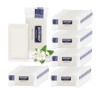 50Pcs x 14g Mini Pastillas de Jabón a Granel Envueltas Individualmente, 0.5 oz Jabón de Viaje Pequeños Jabones de Hotel para Baño de Hotel