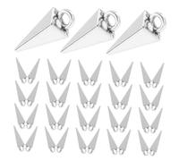 50pcs Zinc Alloy Keychain Pendant Bijoux de bricolage Making Charms Forme de cône lisse pour les accessoires artisanaux
