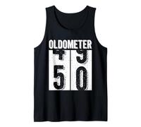 50th Birthday Gifts Oldometer 49-50 Vintage Funny Men Women Débardeur