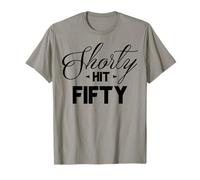 50th Birthday Shorty Hit Fifty Funny 50 Years Old Gift Retro T-Shirt