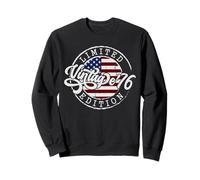 50th Birthday Vintage 1976 US Flag 50 Year Old Born in 1976 Sweatshirt