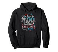 50th Birthday Women Cheers to 50 Years Fabulous Since 1976 Sweat à Capuche