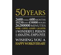 50th Year Work Anniversary: Employee Appreciation Gift for Job Milestone of 50 Years of Service