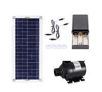 50W 800L/H pompe à eau solaire panneau solaire sans brosse silicium monocristallin à faible bruit travail continu Kit de décoration de jardin outil(No Battery-10A Set1)