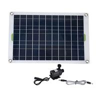 50W DC 12V Kit de Pompe à Eau à Panneau Solaire Pompe de Bassin Solaire en Plastique de Silicone pour Jardin 800L / H