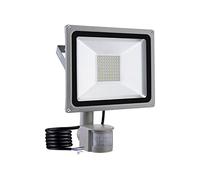 50W Lumière de Sécurité Extérieure LED Détecteur de Mouvement Projecteurs IP65 Étanche Super Lumineux 4000LM Extérieur Projecteur de Travail 3000K/6500K for Cour Jardin Garage Couloir ( Color : 50W Co
