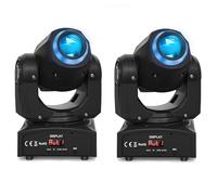 50W Lyre LED Beam Lumière de Scène à Tête Mobile, RGBW 8 Gobos 8 Couleurs Effet Stroboscopique DMX512 Équipement Professionnel pour DJ Performances Soirée KTV (2PCS)