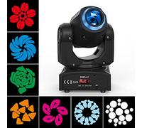 50W Lyre LED Moving Heads Tête Mobile RGB Lumière de Scène avec 10/12 canaux DMX512 Stage Lights 8 Gobos 8 couleurs pour DJ Nightclub Club Band Shows