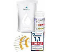50x Bandelettes de test d’eau 3en1 pour valeur du pH, alcalinité et oxygène actif - Analyse rapide et précise de l’eau pour piscine, spa, jacuzzi, aquarium - avec échelle de couleurs et notice