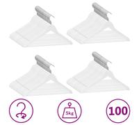 50x Bois Dur Cintres Antidérapants Rangement Organisateur de Vêtements vidaXL