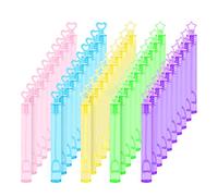 50x Bulles De Savon avec Poignée, Mini Bulles de Savon, Jouet Sacs de Fête Cadeaux Pochette Anniversaire Enfant Invites Surprise Goodies pour Garçon Fille, Bouteilles vides