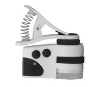 50X Cellphone Clip-On Microscope with LED Light, Rechargeable