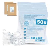 50x Compresses réfrigérantes jetables 15x17cm d’ARNOMED®, poches réfrigérantes à plier directement, compresses réfrigérantes instantanées pour gonflements et blessures, compresses réfrigérantes