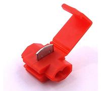 50x Cosse Electrique Connecteur Rapide Rouge - Raccords Auto-Dénudants (Dérivations) - Lot de 50 Cosses Electriques (Pour fils jusqu'à 0.4mm to 1mm²) - LIVRAISON GRATUITE!