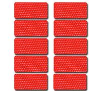 50x Haute Intensité Autocollant Réfléchissant Vinyle Auto-adhésif Ruban pour Camion Voiture Moto Bateau Vélo Remorque Casque Sécurité Attention Forme rectangulaire Rouge