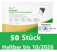 50x Hotgen BIO-TECH COVID-19 & Antigen Durabilité 23/09/2026 Test rapide | CE 2934 | 50 pièces Durabilité 2026 Corona + BLT- Désinfection