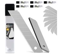 50x Lames Cassables 18 mm Lame Cutter Remplacement Couteau De Tapis Droite Acier De Haute Qualité Tranchant Interchangeables Résistant
