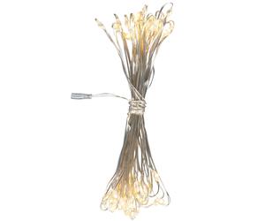 50x LED Chaîne de lumières Décoration de Noël Cuivre X-MAS Lampe de l'Avent argentée