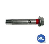 50x Maurer Tassello Ancrage Acier Avec Vis Te 6,8 Msa 10X80 8X80 Gris