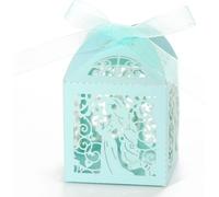 50x Mini Boîtes Cadeaux Pour Anniversaire Mariage Fête, Cheveux Longs Filles Mariées Faveur Ruban Boîtes à Bonbons Boîte Cadeau Décorations de Table