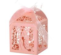 50x Mini Boîtes Cadeaux Pour Anniversaire Mariage Fête, Cheveux Longs Filles Mariées Faveur Ruban Boîtes à Bonbons Boîte Cadeau Décorations de Table