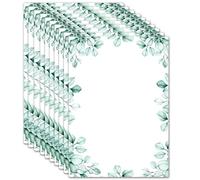 50x Papier à lettres A4 imprimé recto-verso - Set de papier à lettres vierge à écrire et à imprimer pour mariage, anniversaire, invitations (A4, Design 1)