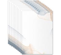 50x Papier À Lettres A5 Imprimé Recto-Verso - Set De Papier À Lettres Vierge À Écrire Et À Imprimer Pour Mariage, Anniversaire, Invitations (A5, Design 2)