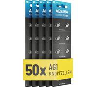 50x Pile AG1 LR621-1,5V Alcaline étanche avec Longue durée-LR60/SR60/1175S0/164/602/364/V30/SR621-Pile Bouton AG1,Piles AG1,Pile LR621 pour Montre,Pile SR621SW