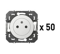 Prise de courant 2P+T surface DOOXIE 16A - blanc - Lot de 50