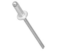 50x Rivets Aveugles 4,8x16 mm Pop Rivet Aluminium Acier Tête Zingué Couleur Argent Attache Matériaux Fins Métal Bois Plastique Cuir Applications Diverses