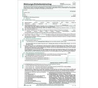 50x RNK Verlag 599 Contrat de location d'appartement 4 pages pliées sur DIN A4 + attestation de logement