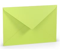 50x RÖSSLER 16401122 Enveloppe Paperado - C5, 100 g/qm, vert maïs côtelé, doublure en soie