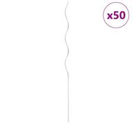 50x Supports de Plantes en Spirale Jardin Cour Acier Galvanisé 110 cm vidaXL