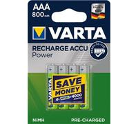50X Varta 43461 Prêt à l'emploi AAA (Micro)/HR03 (56703) - 800 mAh, 4pcs. Blister - Pile rechargeable LSD-NiMH (prête à l'emploi), 1,2 V