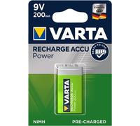50X Varta 44036 Ready to Use 9V Block/6HR61 (56722) - 200 mAh - LSD-NiMH Akku (Ready-to-Use), 9 V
