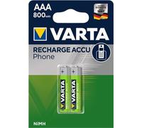 50X Varta 48094 Phone Power AAA (Micro)/HR03 (58398) - 800 mAh - Pile à hydrure métallique de nickel (NiMH), 1,2V