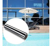 (50x200cm) Film fenetre Anti Regard Film Miroir Fenêtre sans Tain Anti Chaleur pour Fenêtre Anti-UV Anti Regard Anti Chaleur Protection de La Vie Privée, pour Maison Bureau. (Argent)