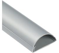 50X25Mm Moulure Décorative En Demi-Cercle 1M5025A Goulotte Électrique Cache-Câble 1M Longeur, Effet Aluminium[Video1520]