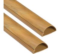50X25Mm Moulure Décorative En Demi-Cercle 1M5025O-2Pk Goulotte Électrique Cache-Câble 2 X 1M Longeurs, Effet Chêne[Audio1522]
